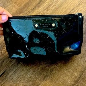 Kate spade black patent cosmetic case